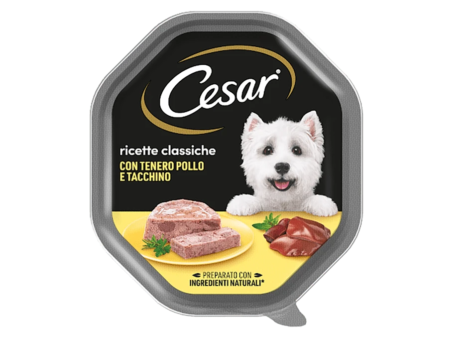 Cesar Ricette Classiche con Pollo e Tacchino 150g - Cibo Umido per Cani Cesar Ricette Classiche con Pollo e Tacchino 150g - Cibo Umido per Cani